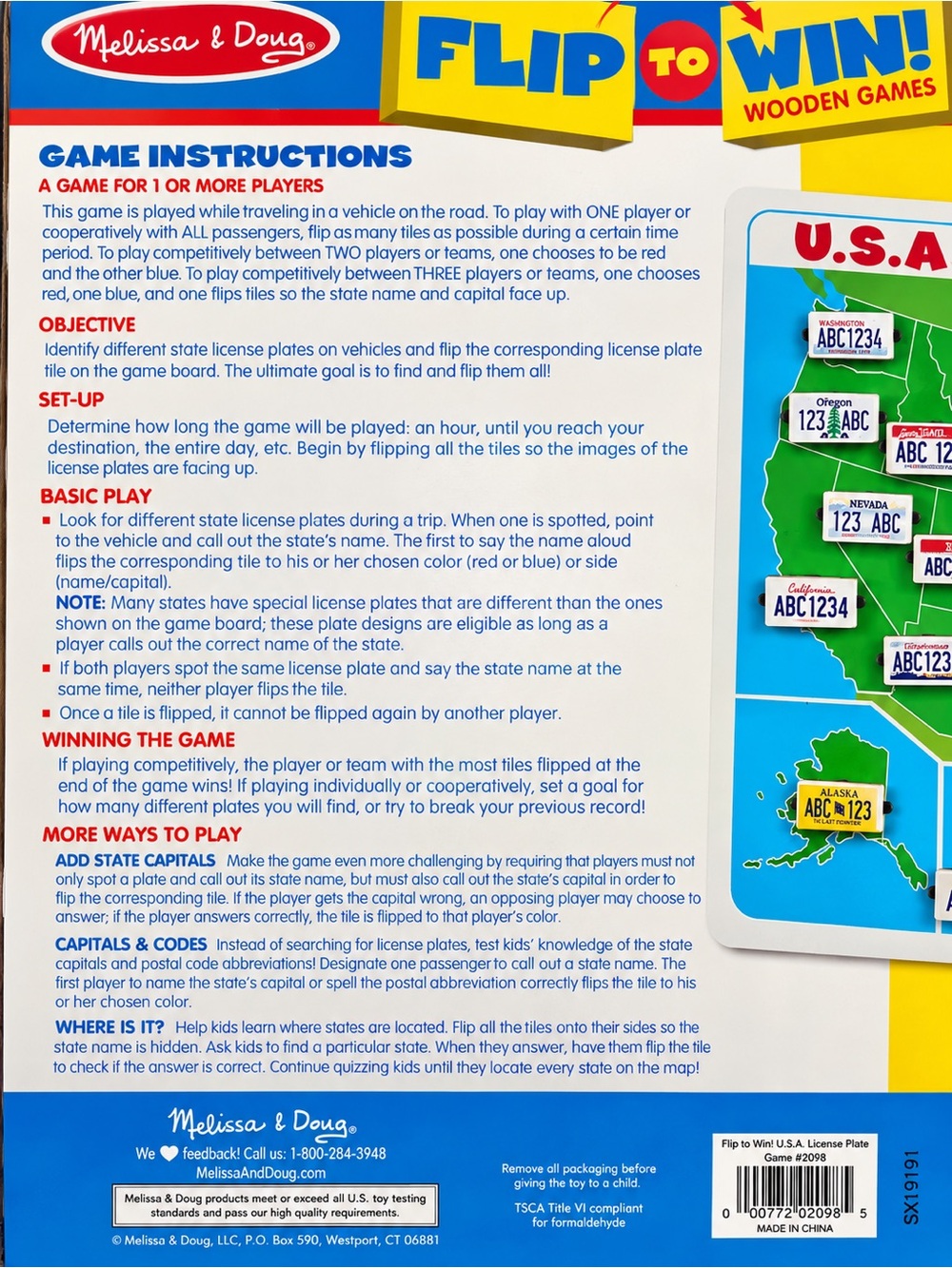 NIP Melissa & Doug U.S.A. License Plate Travel Game - - Picture 3 of 4